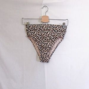 pink leopard high waisted bikini bottoms